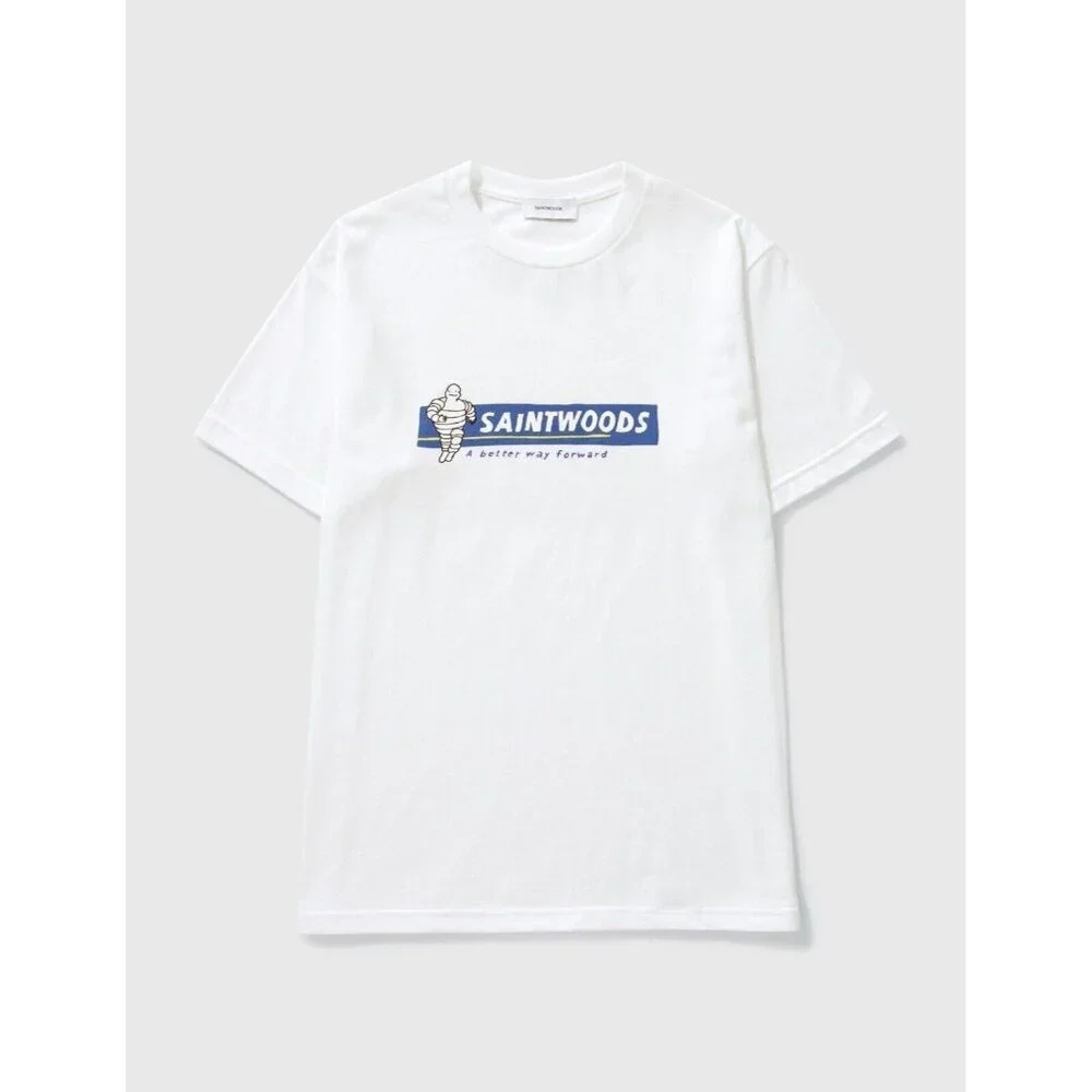 Saintwoods Forward White‎ Graphic T-shirt Made in  Canada Mens Small
